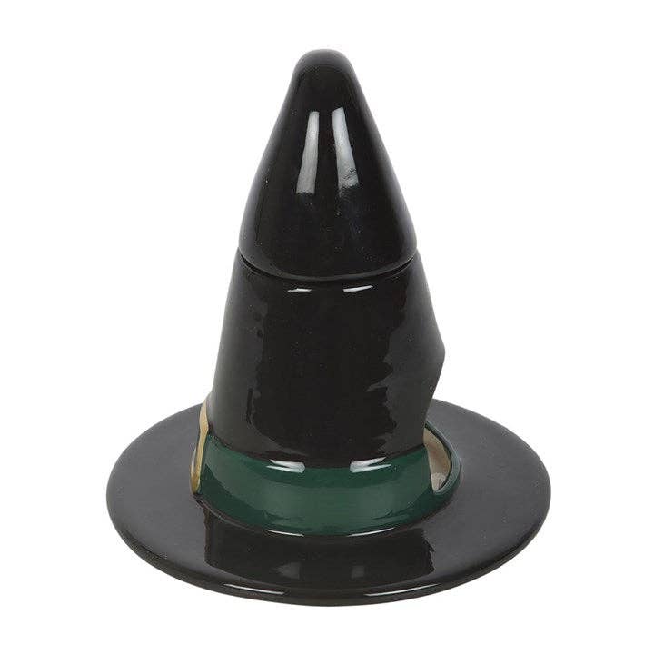 Brûle-parfum chapeau de sorcière noir