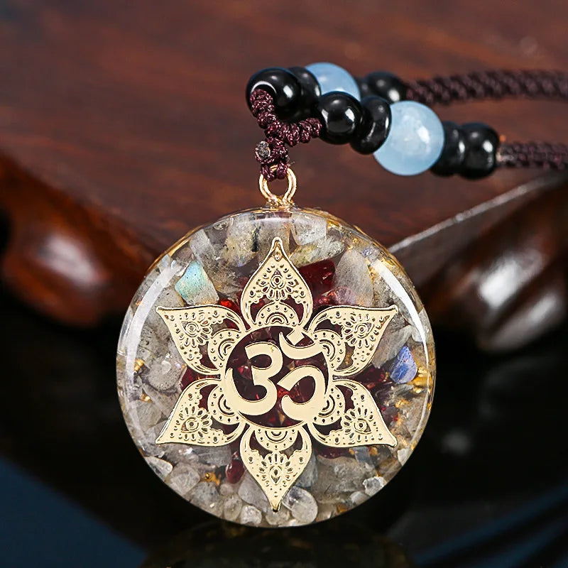 Orgonite pendentif collier Metatron Cube résine pendentif cosmique guérison cristal géométrie sacrée Chakra collier méditation bijoux