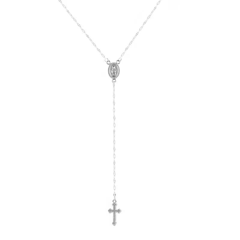 SUMENG 2024 nouvelle mode Vintage croix chrétienne bohême chapelet religieux pendentif collier pour femmes charme bijoux cadeaux