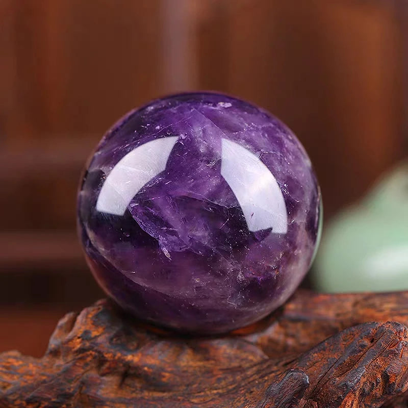 Boule de cristal naturel de 3cm, Quartz Rose, Globe poli, améthyste Lazuli, boule de massage, décoration de bureau pour la maison, boule de cristal de 30mm
