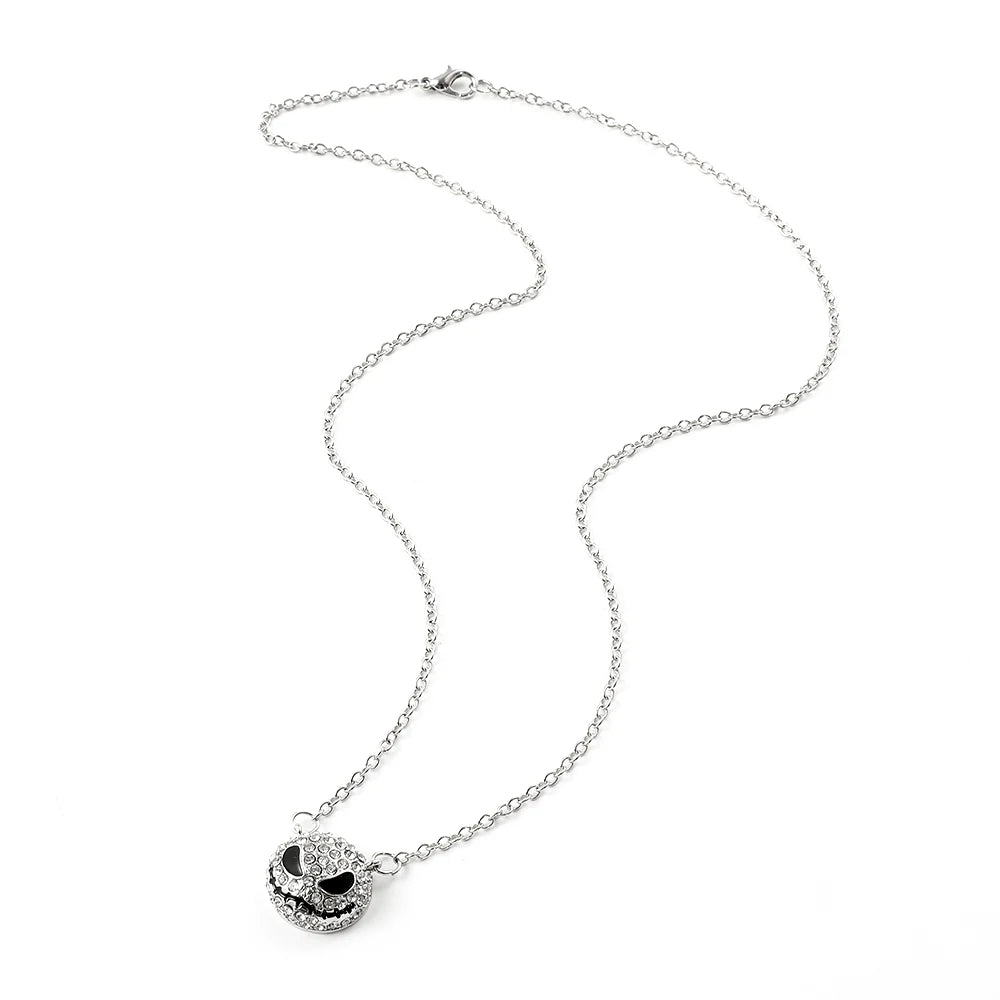 Collier ras du cou en biscuits Jack Skellington pour femme, L'Étrange Noël de monsieur Jack, bijoux fantaisie en cristal, luxe