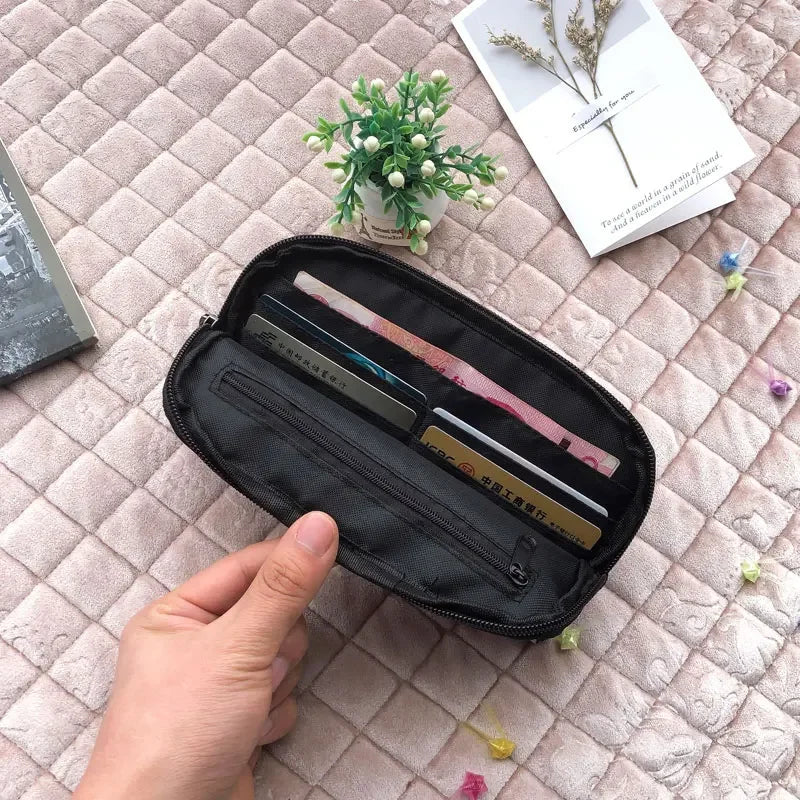 Portefeuille long de sorcière chat noir mignon pour hommes et femmes, sac à main gothique, sac à passeport, porte-monnaie pour téléphone, crâne de sorcellerie, filles