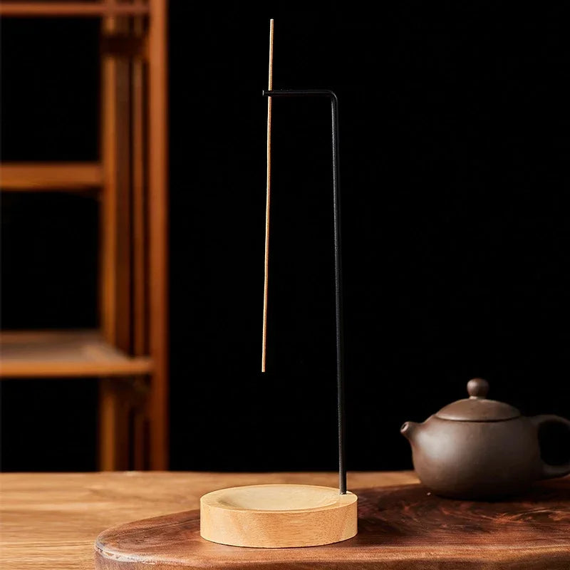 Brûleur d'encens créatif à l'envers, porte-bâton d'encens rond en bois, plateau d'encens, ornement de chambre à coucher, décoration de Yoga pour la maison, artisanat