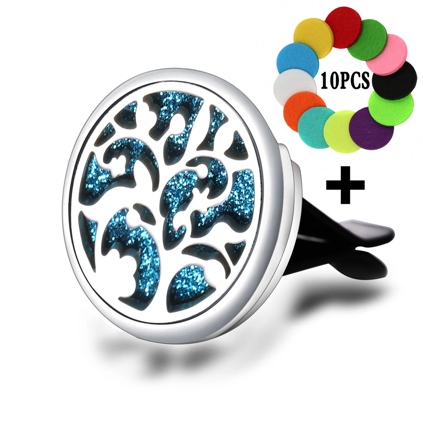 Joint d'aromathérapie pour voiture, arbre de vie, sortie d'air de voiture en acier inoxydable, diffuseur d'huile essentielle, médaillon de parfum à la mode, bijoux