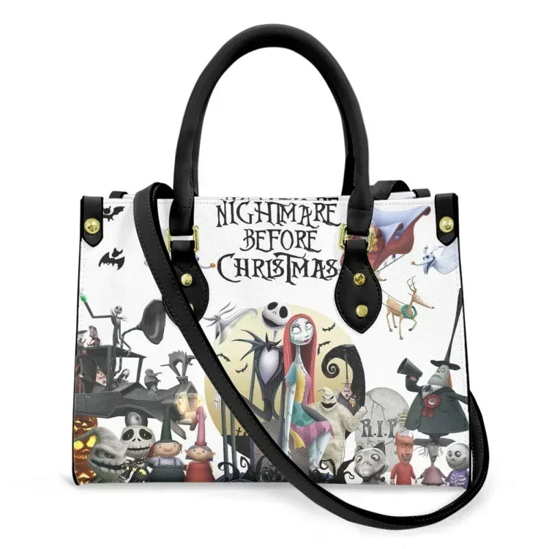 Sac à bandoulière en cuir Pu pour femmes, cauchemar avant noël Jack Skellington, sac à main de luxe Anime Sally Cosplay, cadeau d'halloween