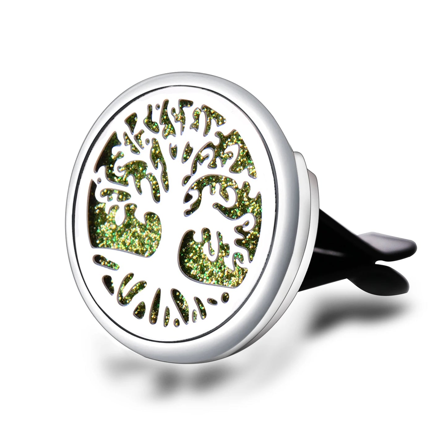 Joint d'aromathérapie pour voiture, arbre de vie, sortie d'air de voiture en acier inoxydable, diffuseur d'huile essentielle, médaillon de parfum à la mode, bijoux