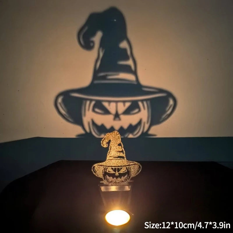 Support d'ombre amusant, bougeoir métallique, décoration d'halloween, ornements de bureau, bougies chauffe-plat effrayantes, décoration de fête