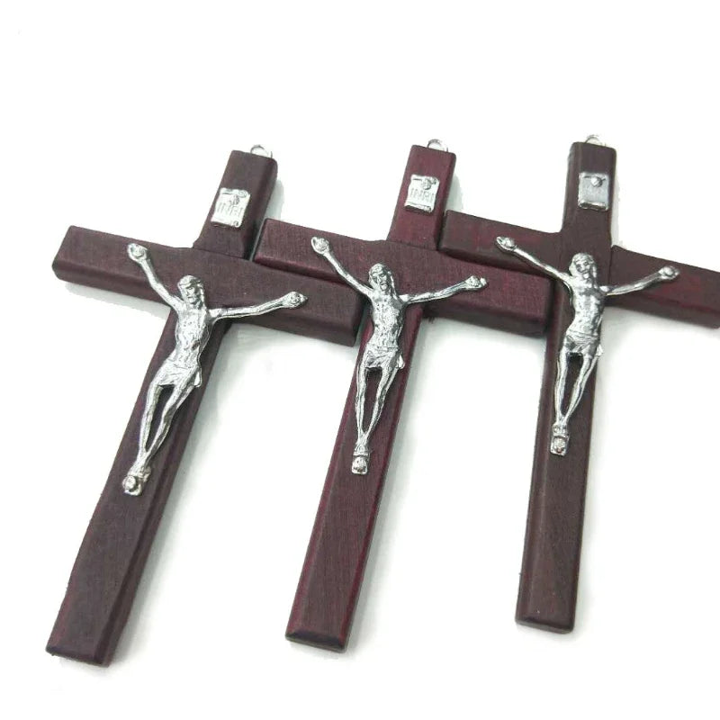 Statue de Christ en bois faite à la main, 1 pièce, pendentif de prière religieuse
