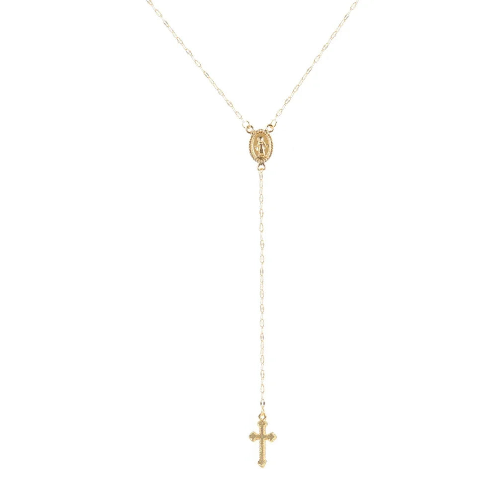 SUMENG 2024 nouvelle mode Vintage croix chrétienne bohême chapelet religieux pendentif collier pour femmes charme bijoux cadeaux