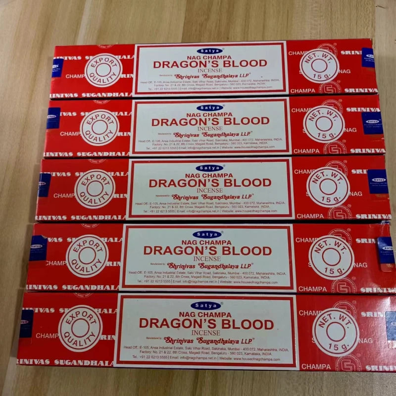 5 boîtes NAG Champa Incienso Satya Collection d'encens Satya bâtons faits à la main avec saveurs arômes médicinaux rafraîchissants parfums pour la maison