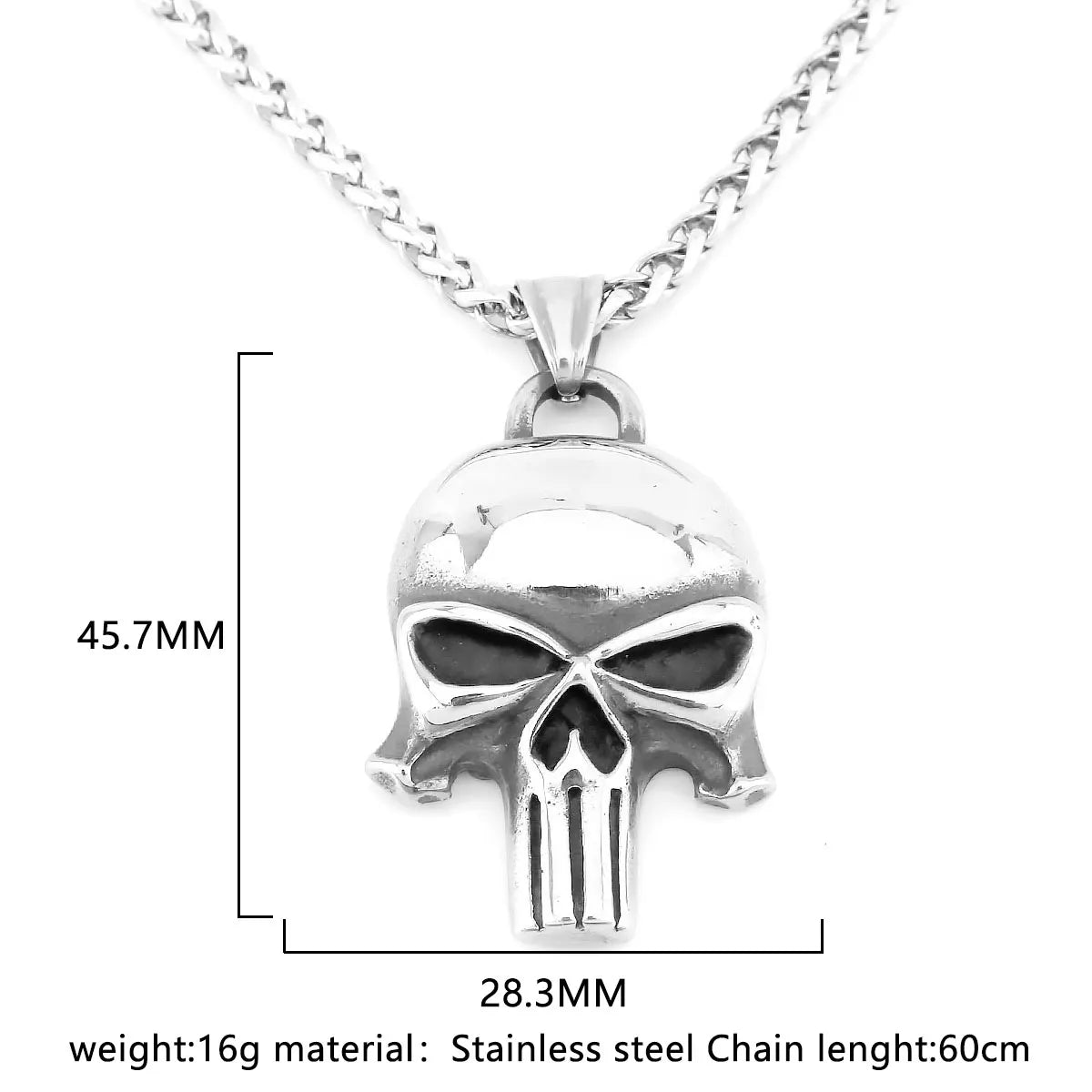 Collier Masqué en Acier Inoxydable pour Homme, Pendentif Gothique en Acier Plaqué Pistolet, Bijoux de ix, Hip Hop, Cadeau pour Petit Ami