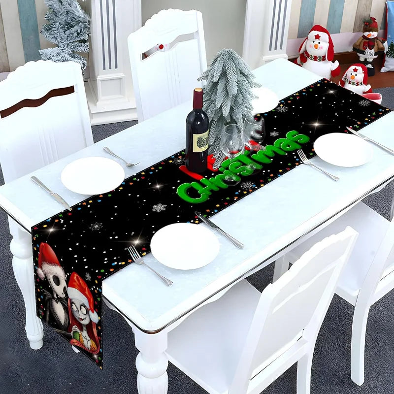 Disney le cauchemar avant noël Jack Skellington Sally nappe fête d'anniversaire décorer salle à manger nappe de noël