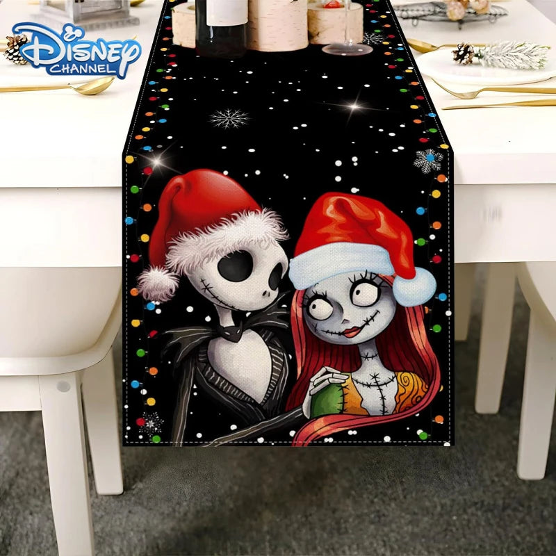 Disney le cauchemar avant noël Jack Skellington Sally nappe fête d'anniversaire décorer salle à manger nappe de noël