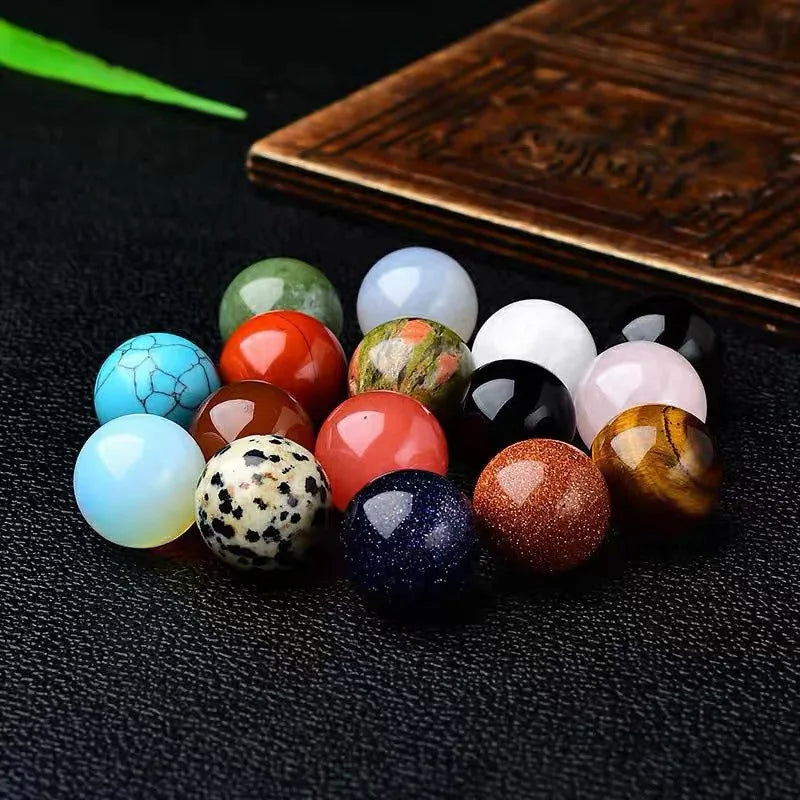 Boule de cristal naturel de 3cm, Quartz Rose, Globe poli, améthyste Lazuli, boule de massage, décoration de bureau pour la maison, boule de cristal de 30mm