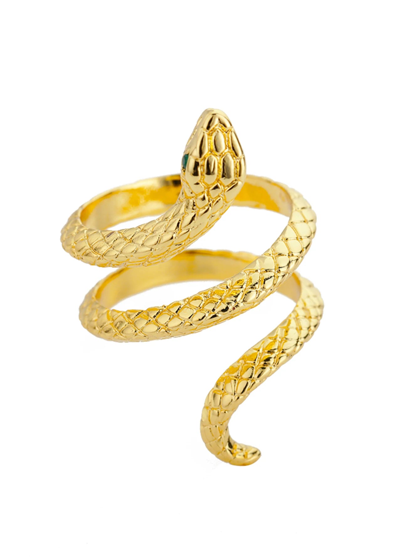 Bagues serpent en acier inoxydable plaqué or 316L pour femmes et hommes, anneau ouvert et réglable, bijoux esthétiques gothiques Vintage