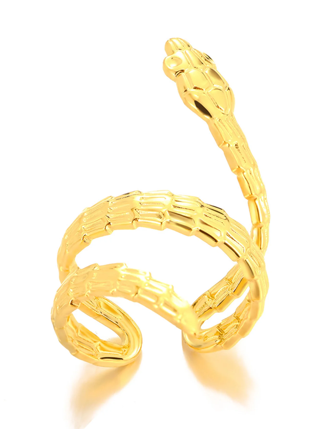 Bagues serpent en acier inoxydable plaqué or 316L pour femmes et hommes, anneau ouvert et réglable, bijoux esthétiques gothiques Vintage