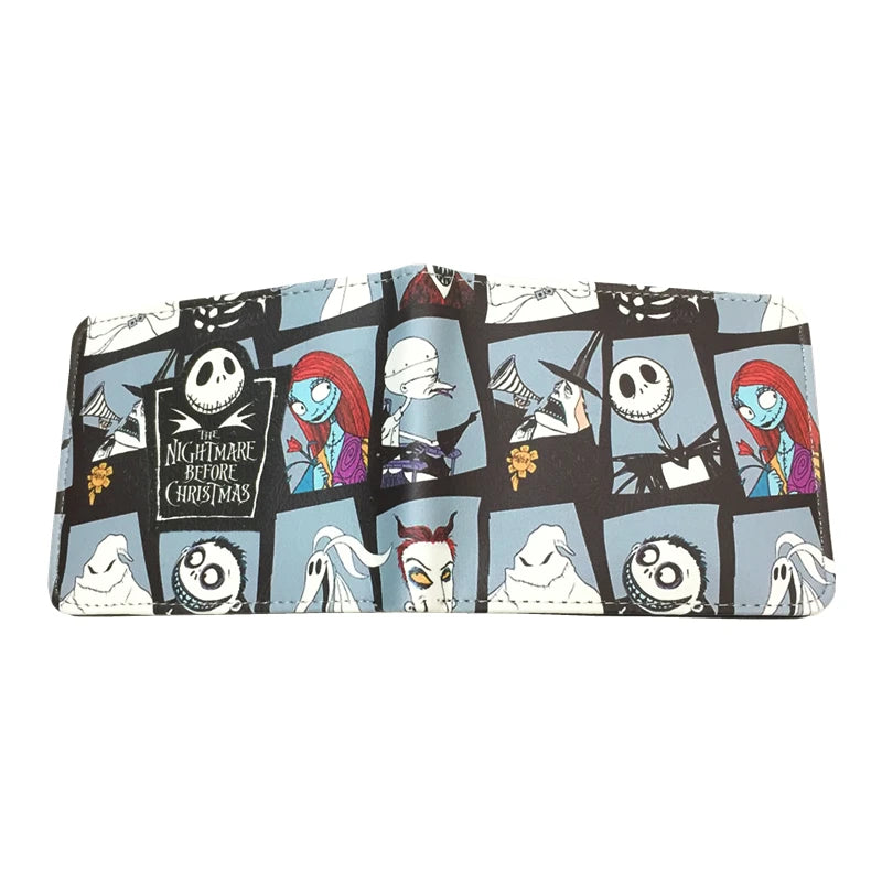 The Nightmare Before Christmas PU Leather Wallet, Credict Card Holder, Purse with Coin Pocket, New Arrival