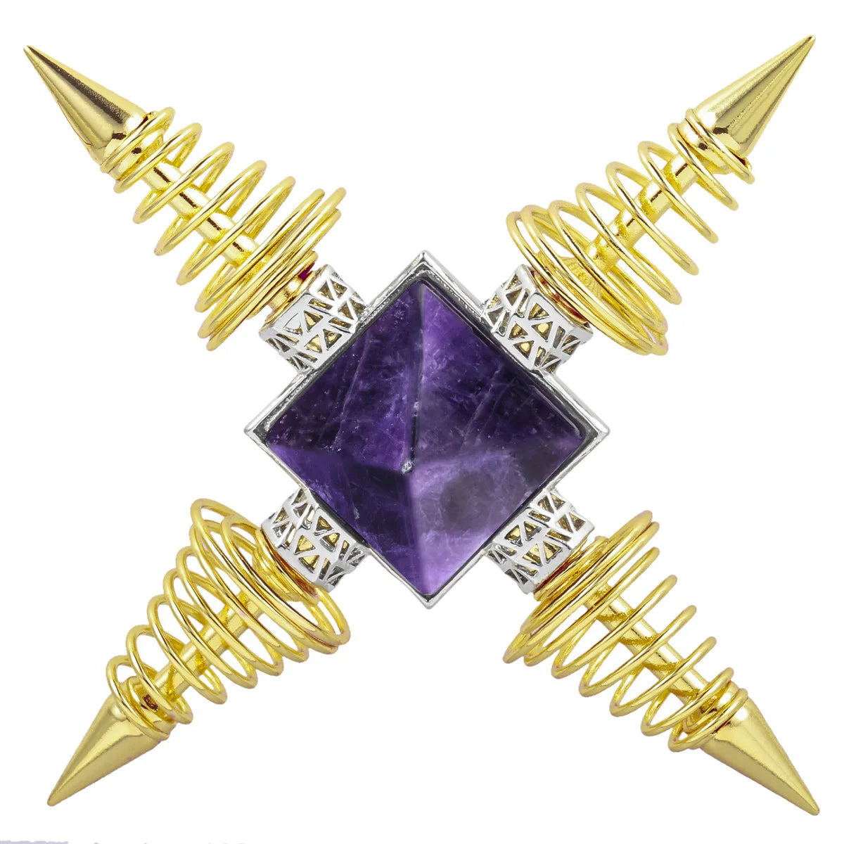 Pyramide de pierres de cristal naturelles, décoration, pendule en spirale à 4 Points, générateur d'énergie, produit de méditation spirituelle de guérison, nouvelle collection