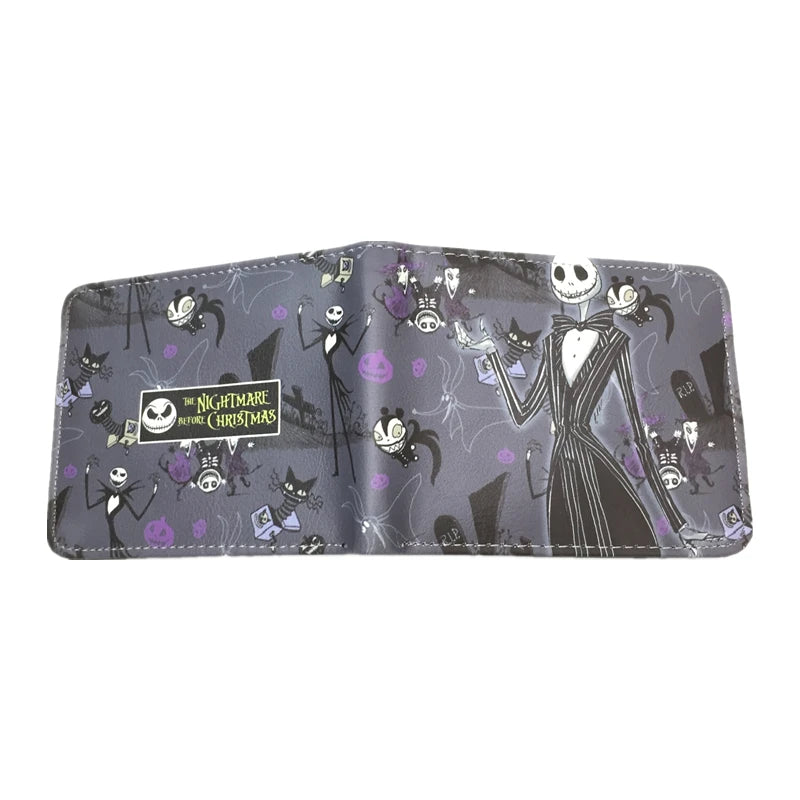 The Nightmare Before Christmas PU Leather Wallet, Credict Card Holder, Purse with Coin Pocket, New Arrival