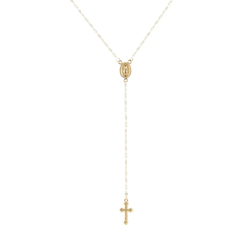 SUMENG 2024 nouvelle mode Vintage croix chrétienne bohême chapelet religieux pendentif collier pour femmes charme bijoux cadeaux