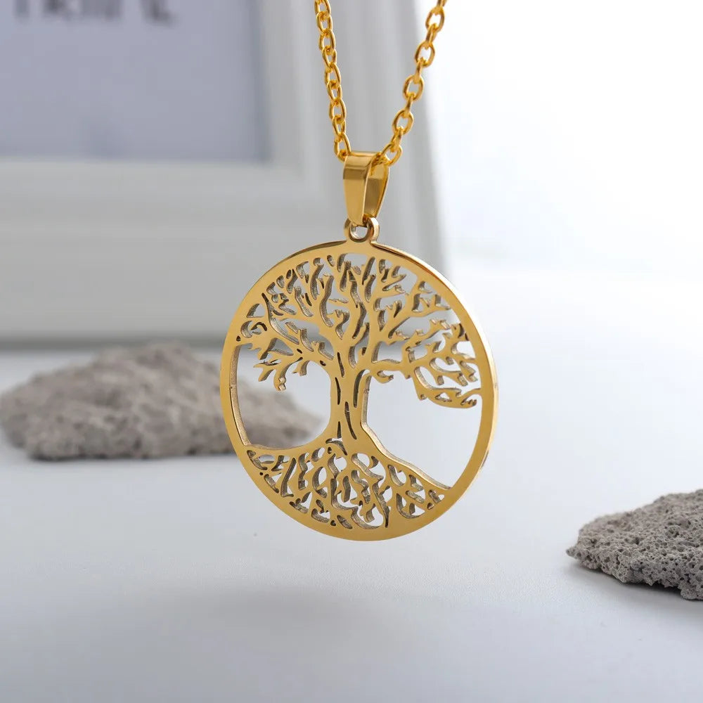 2025 tendance acier inoxydable Viking arbre de vie pendentif charme collier pour hommes mode Hip Hop Punk bijoux accessoires cadeau de fête
