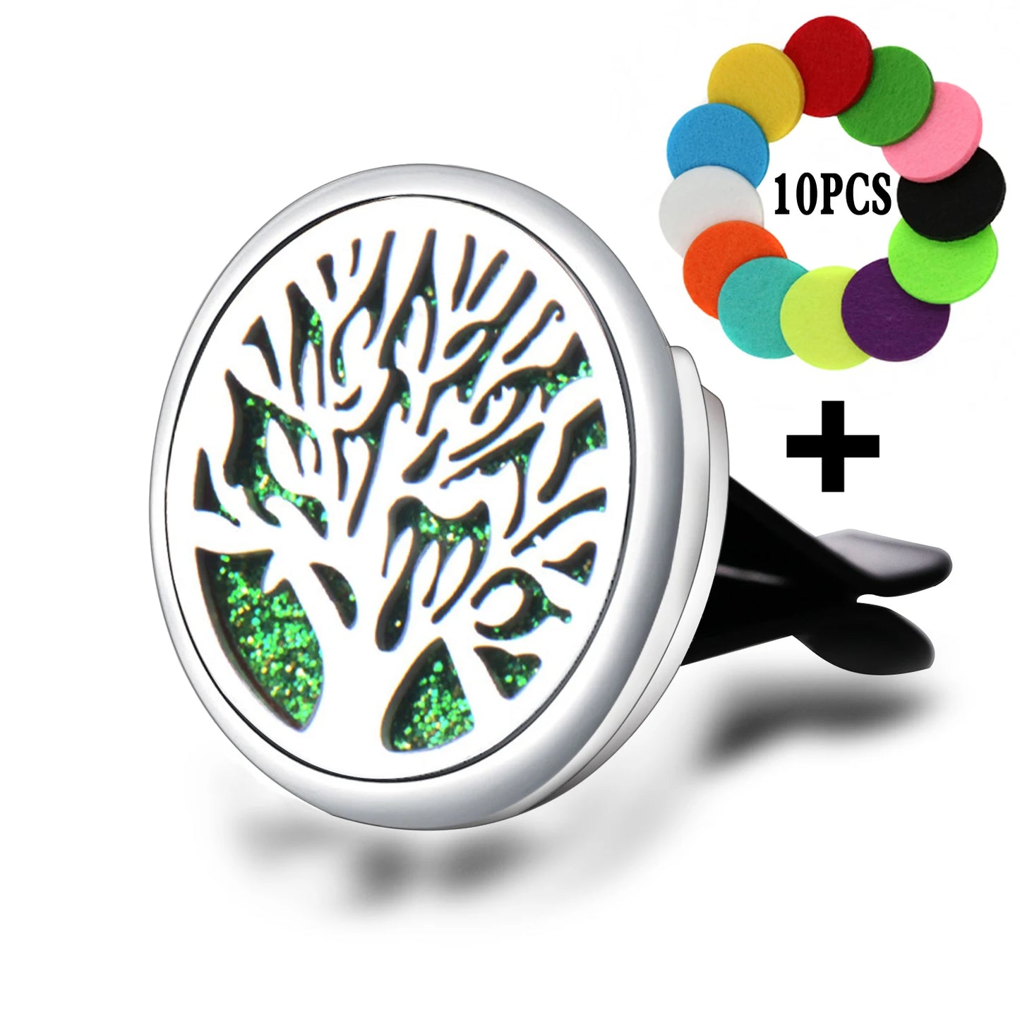 Joint d'aromathérapie pour voiture, arbre de vie, sortie d'air de voiture en acier inoxydable, diffuseur d'huile essentielle, médaillon de parfum à la mode, bijoux