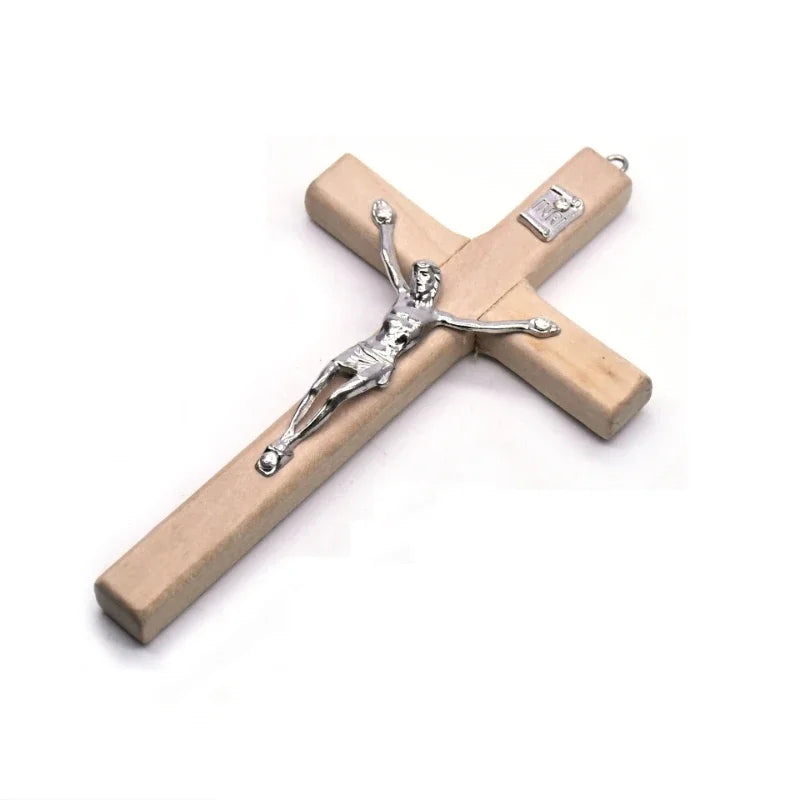Statue de Christ en bois faite à la main, 1 pièce, pendentif de prière religieuse