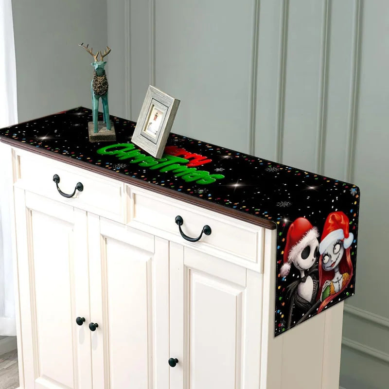 Disney le cauchemar avant noël Jack Skellington Sally nappe fête d'anniversaire décorer salle à manger nappe de noël