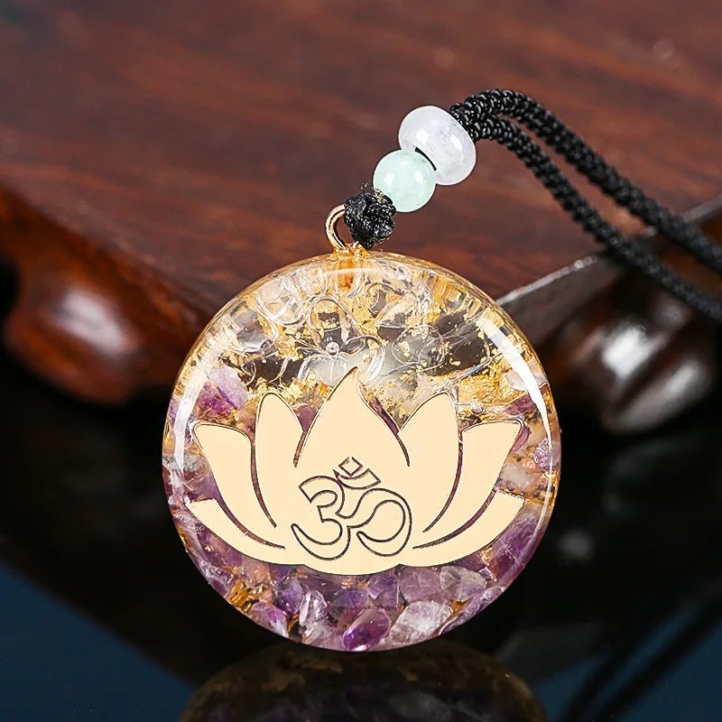 Orgonite pendentif collier Metatron Cube résine pendentif cosmique guérison cristal géométrie sacrée Chakra collier méditation bijoux