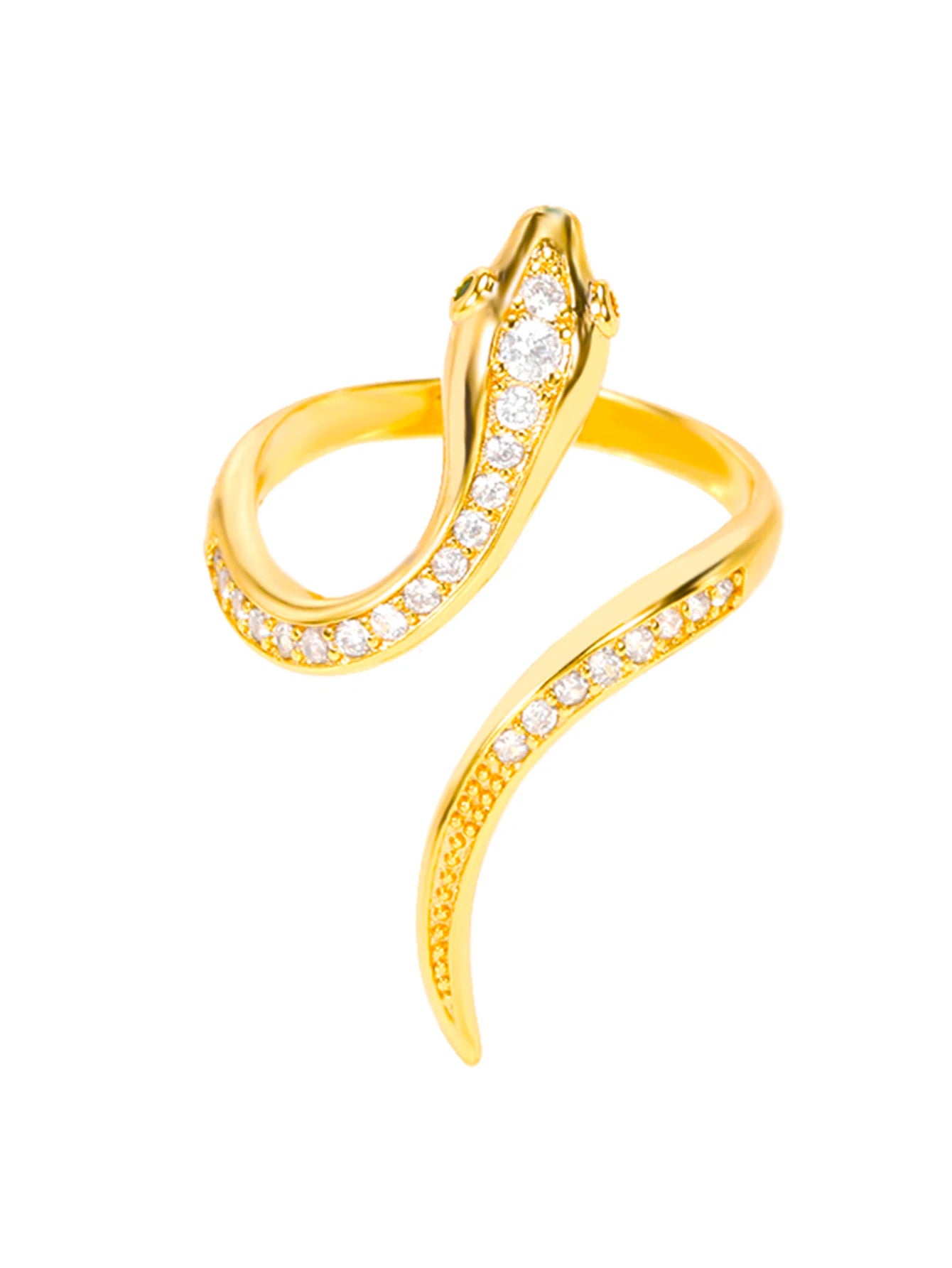 Bagues serpent en acier inoxydable plaqué or 316L pour femmes et hommes, anneau ouvert et réglable, bijoux esthétiques gothiques Vintage