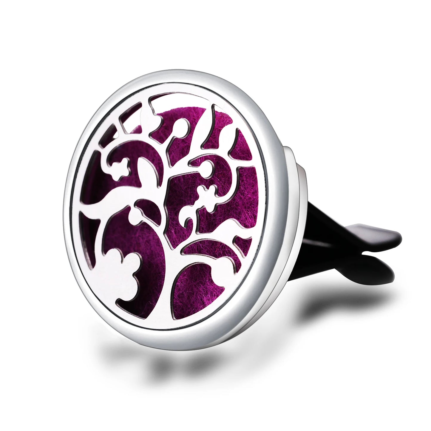 Joint d'aromathérapie pour voiture, arbre de vie, sortie d'air de voiture en acier inoxydable, diffuseur d'huile essentielle, médaillon de parfum à la mode, bijoux