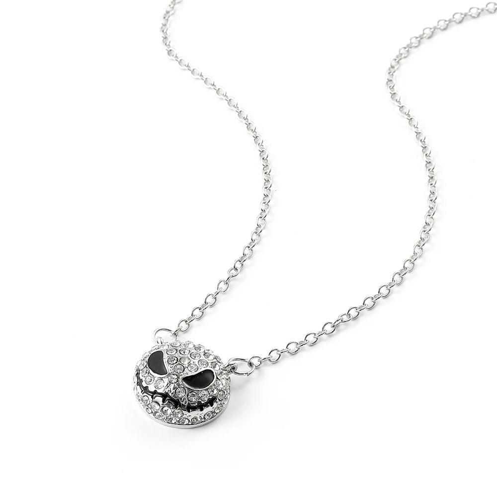 Collier ras du cou en biscuits Jack Skellington pour femme, L'Étrange Noël de monsieur Jack, bijoux fantaisie en cristal, luxe