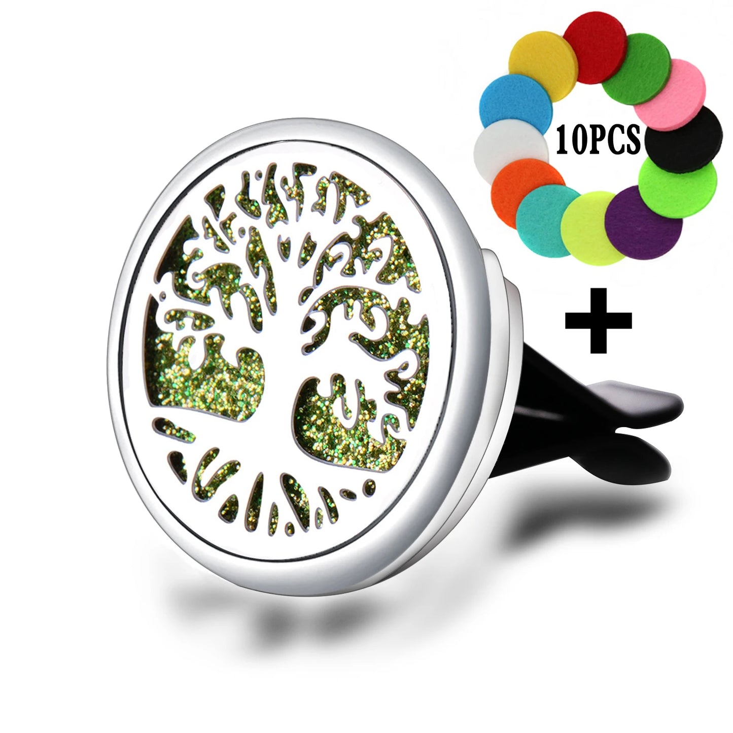Joint d'aromathérapie pour voiture, arbre de vie, sortie d'air de voiture en acier inoxydable, diffuseur d'huile essentielle, médaillon de parfum à la mode, bijoux