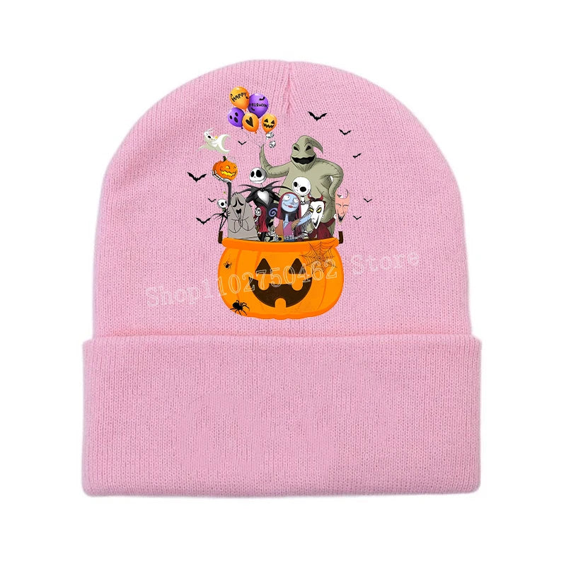 Disney le cauchemar avant noël tricoté chapeau enfants nouveau Anime tricot casquette garçons filles hiver chaud bonnets enfants Halloween cadeau