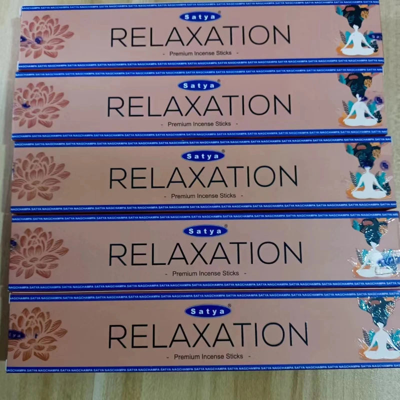 5 boîtes NAG Champa Incienso Satya Collection d'encens Satya bâtons faits à la main avec saveurs arômes médicinaux rafraîchissants parfums pour la maison