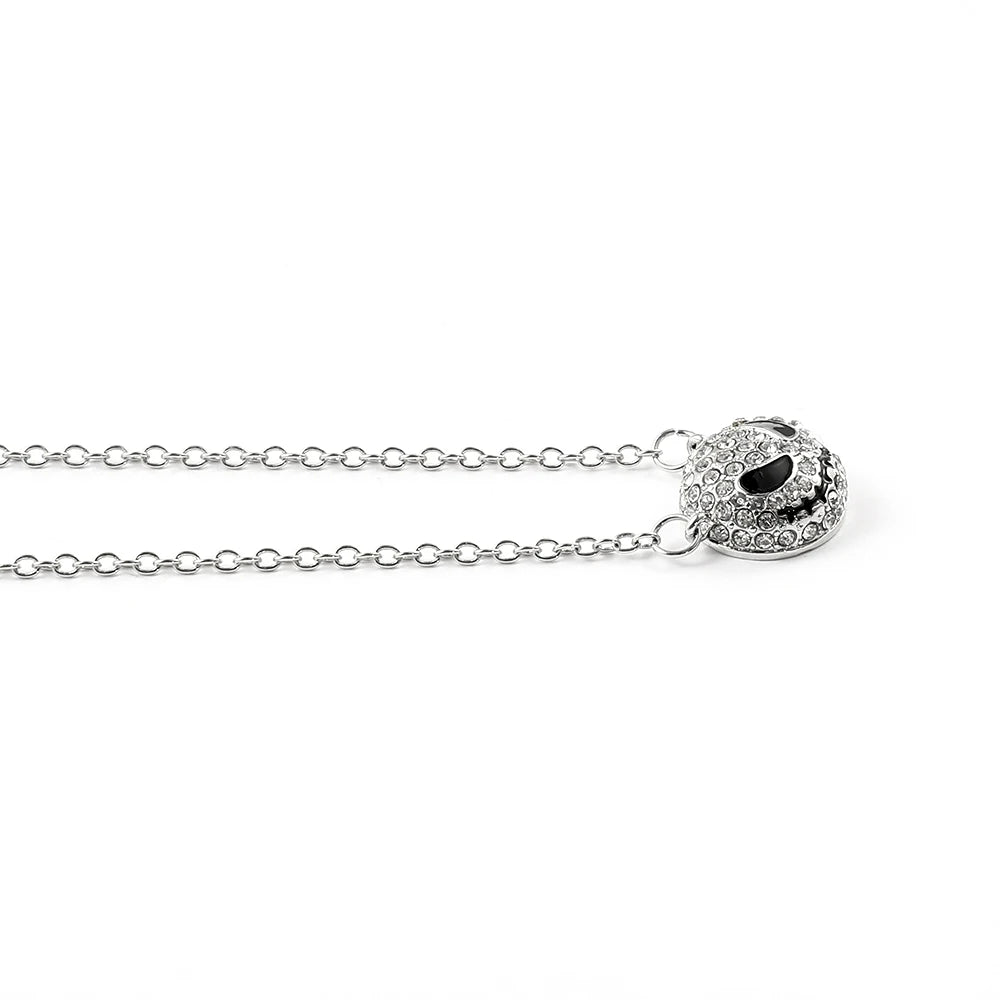 Collier ras du cou en biscuits Jack Skellington pour femme, L'Étrange Noël de monsieur Jack, bijoux fantaisie en cristal, luxe