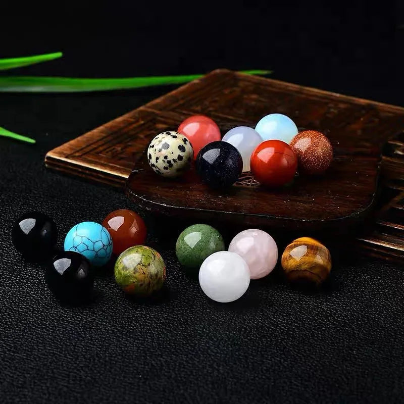 Boule de cristal naturel de 3cm, Quartz Rose, Globe poli, améthyste Lazuli, boule de massage, décoration de bureau pour la maison, boule de cristal de 30mm