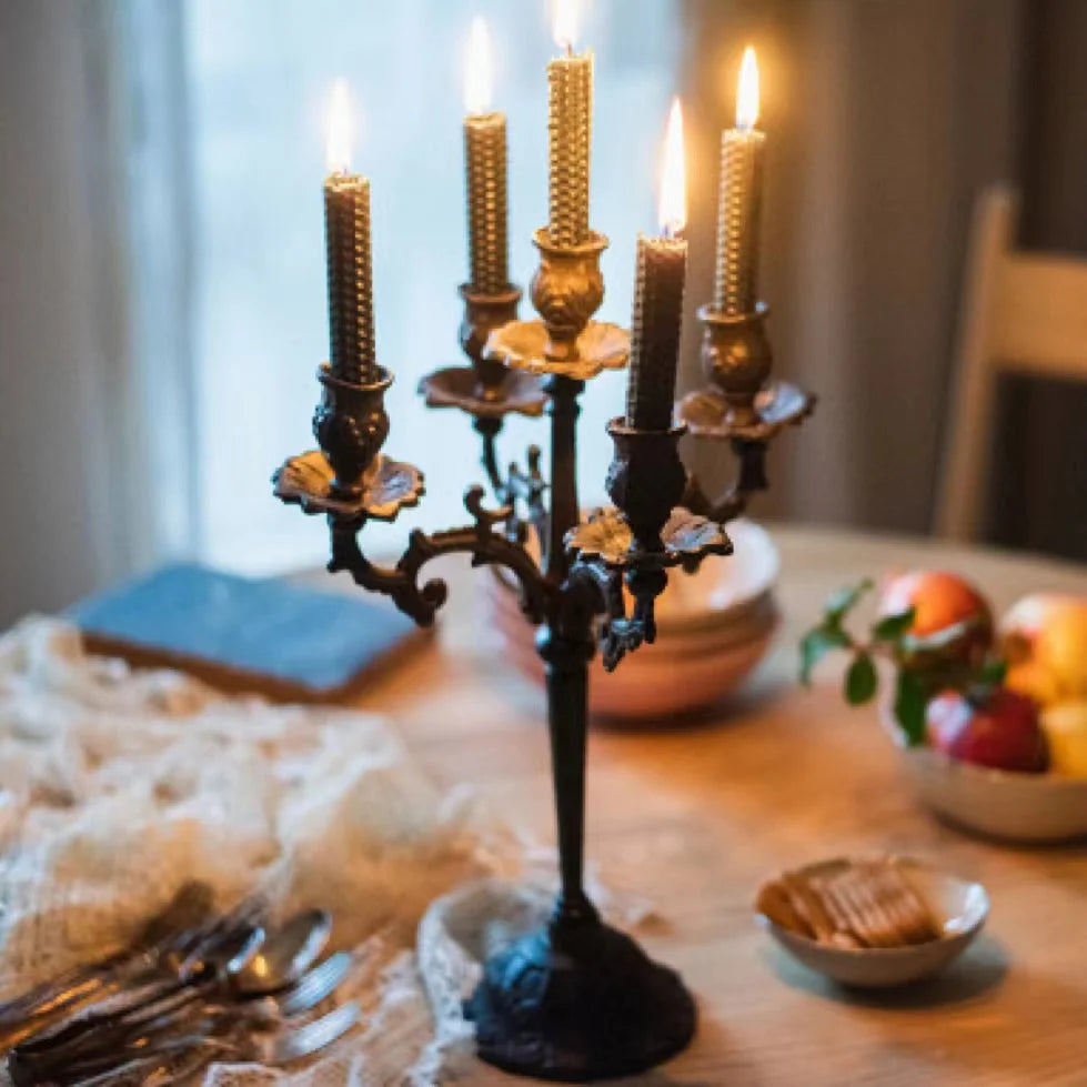 Bougies coniques en cire d'abeille, rouleaux à la main, Design en nid d'abeille, bougies en cire d'abeille sans fumée pour fête, rencontres, décoration de Table à dîner à domicile
