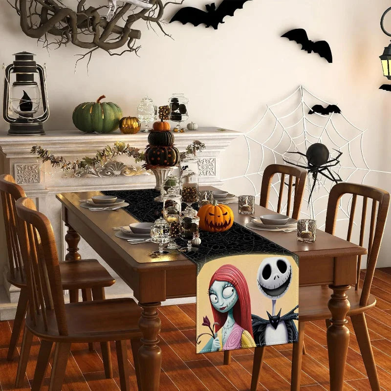 Disney le cauchemar avant noël Jack Skellington Sally nappe fête d'anniversaire décorer salle à manger nappe de noël
