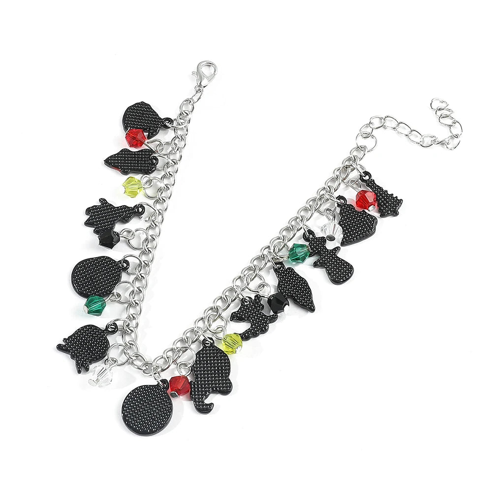 Bracelets à breloques L'Étrange Noël de Monsieur Jack pour femme, accessoires Jack Skellington, Sally Oogie Boogie, bijoux tendance, 2023