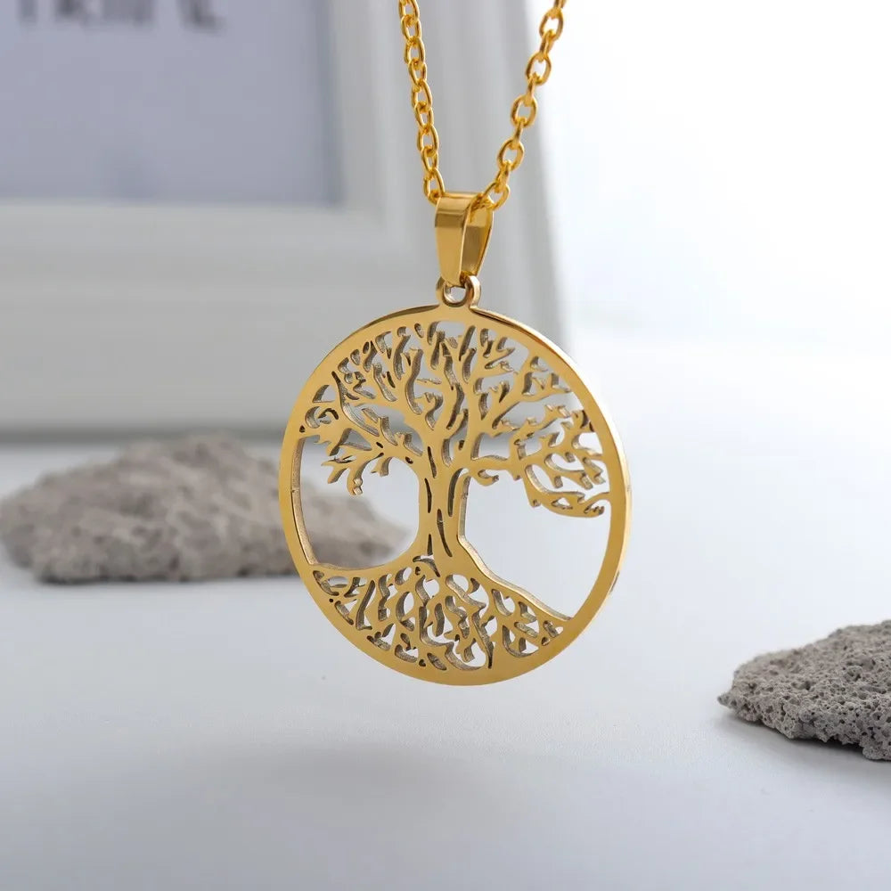 2025 tendance acier inoxydable Viking arbre de vie pendentif charme collier pour hommes mode Hip Hop Punk bijoux accessoires cadeau de fête