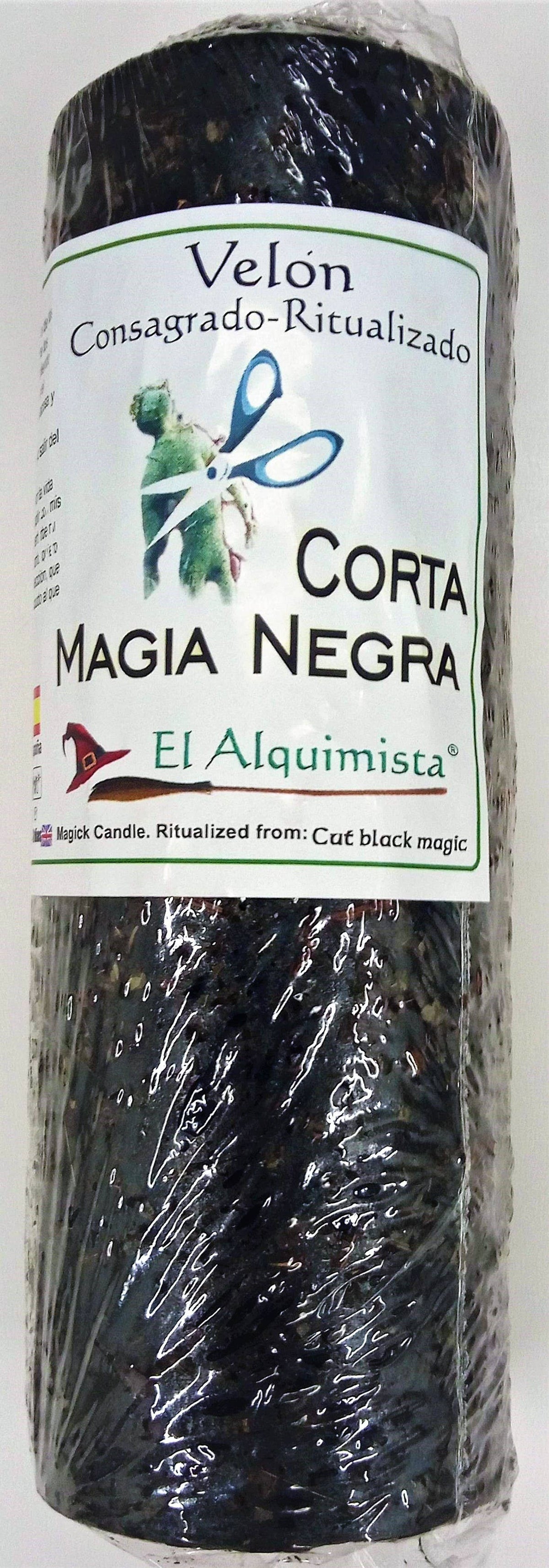 Velón de magia noir préparé avec herbes et huile