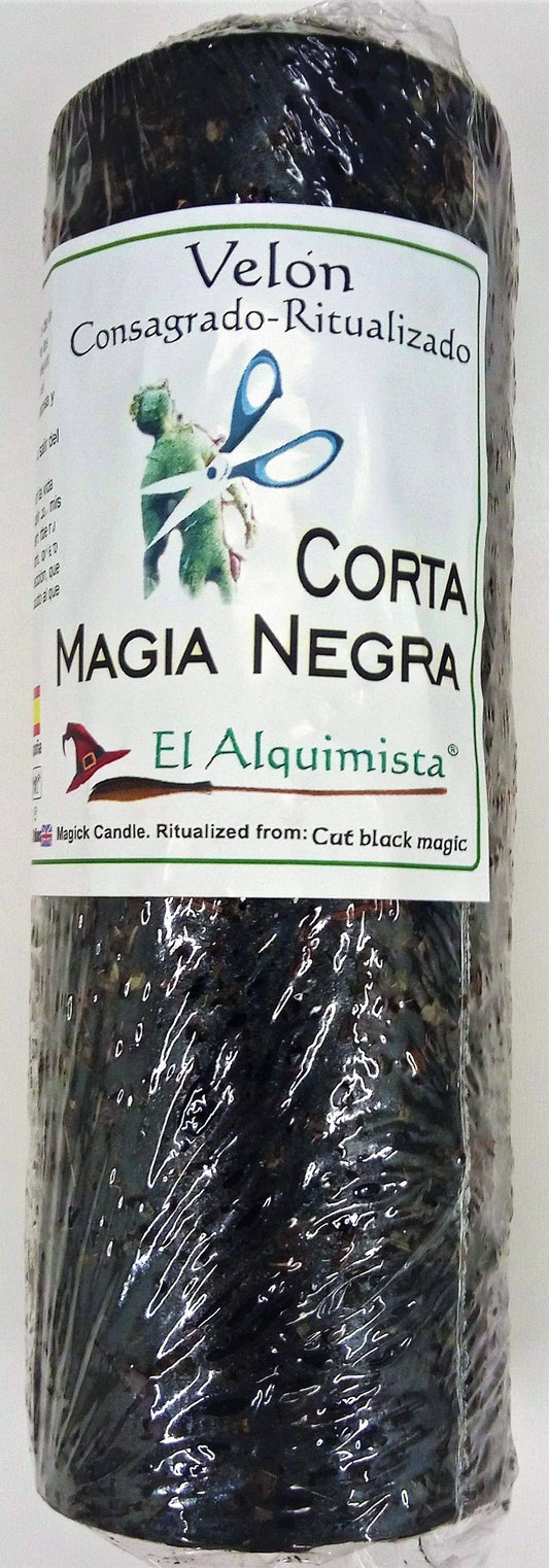 Velón de magia noir préparé avec herbes et huile