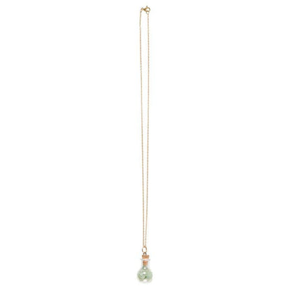 Collier Bouteille de Potion Aventurine Sorcière Verte