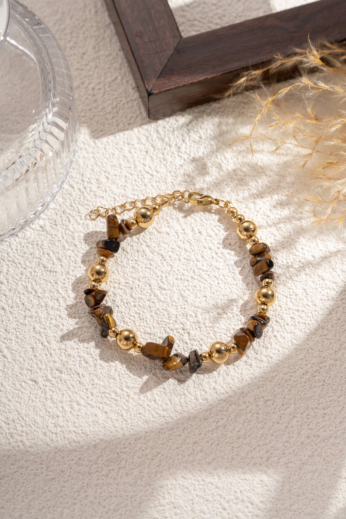 Lot 6 bracelets pierres naturelles éclats minéraux acier
