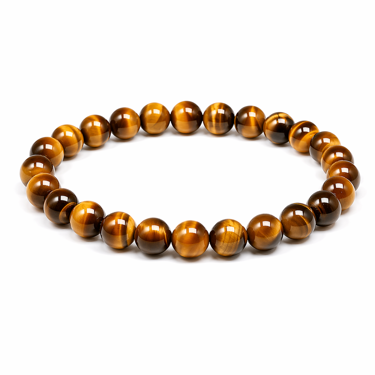 Bracelet Œil De Tigre A Perles 8mm