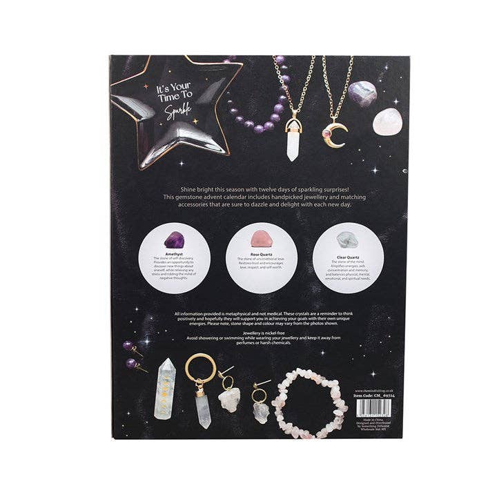 Calendrier de l'Avent de 12 jours — bijoux en cristal