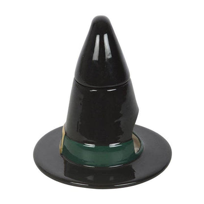 Brûle-parfum chapeau de sorcière noir