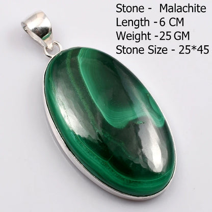 Pendentif en Malachite véritable, bijoux cadeau pour femmes