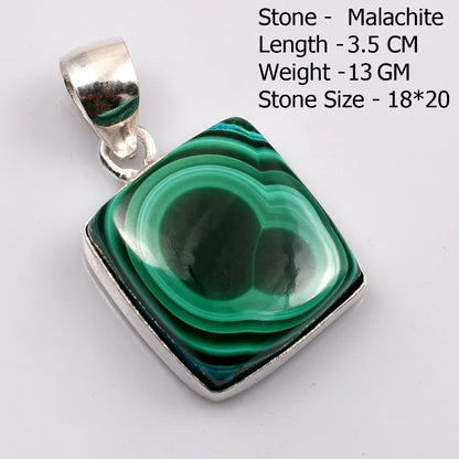 Pendentif en Malachite véritable, bijoux cadeau pour femmes